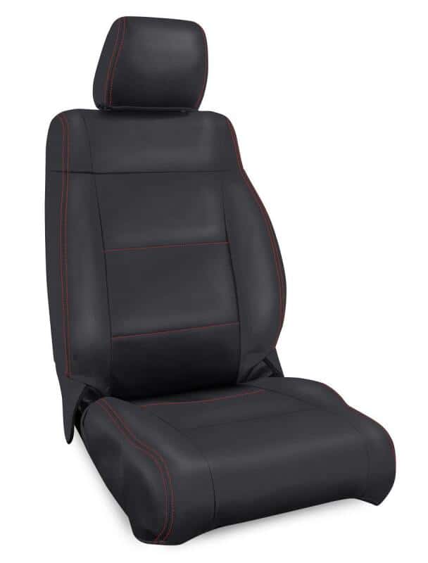 PRP Seats — PRP 11-12 Jeep Wrangler JK Front Seat Covers/2 door or 4 door (Pair) - Black with Red Stitching
Seat Covers - view 2