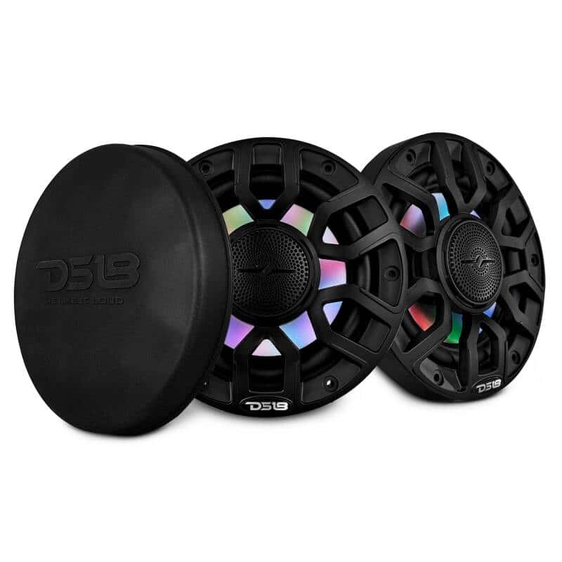 DS18 — DS18 Marine 6.5in 2-Way 150 Watts RMS 4 ohm Digital LED Lights Bullet Tweeter Covers Included Black - view 6