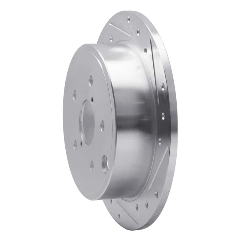 R1 Concepts — R1 2015-2021 Subaru WRX Rear Right Drilled & Slotted Silver Brake Rotor
R1 Brake Rotor Drill - view 2