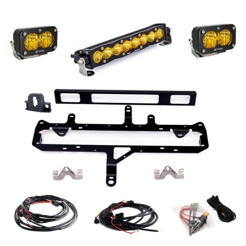 Baja Designs — Baja Designs 2024+ Toyota Tacoma S8 10in Light Bar / S2 Pro TRD Pro Grille Conversion Light Kit - view 1