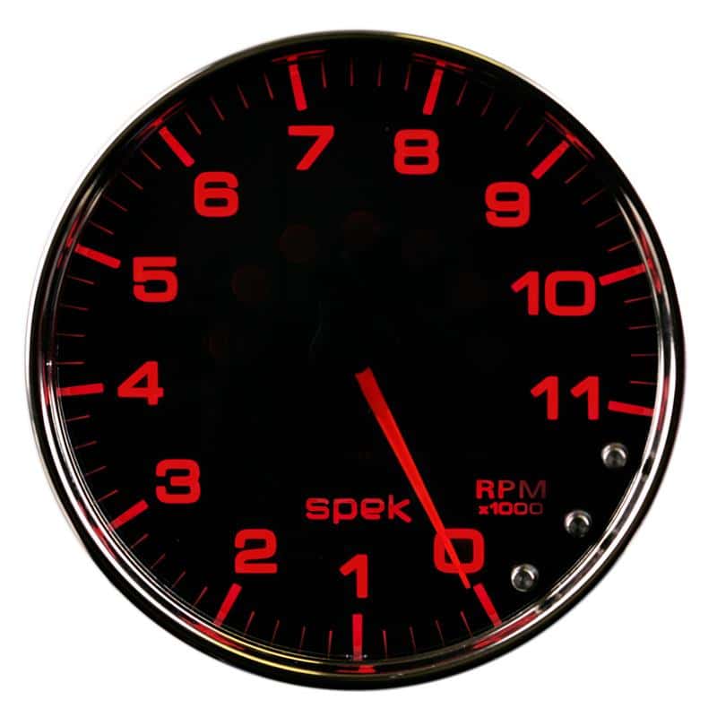 AutoMeter — Autometer Spek-Pro Gauge Tachometer 5in 11K Rpm W/Shift Light & Peak Mem Black/Chrome
GA 5" 11KRPM BCC SPK - view 1