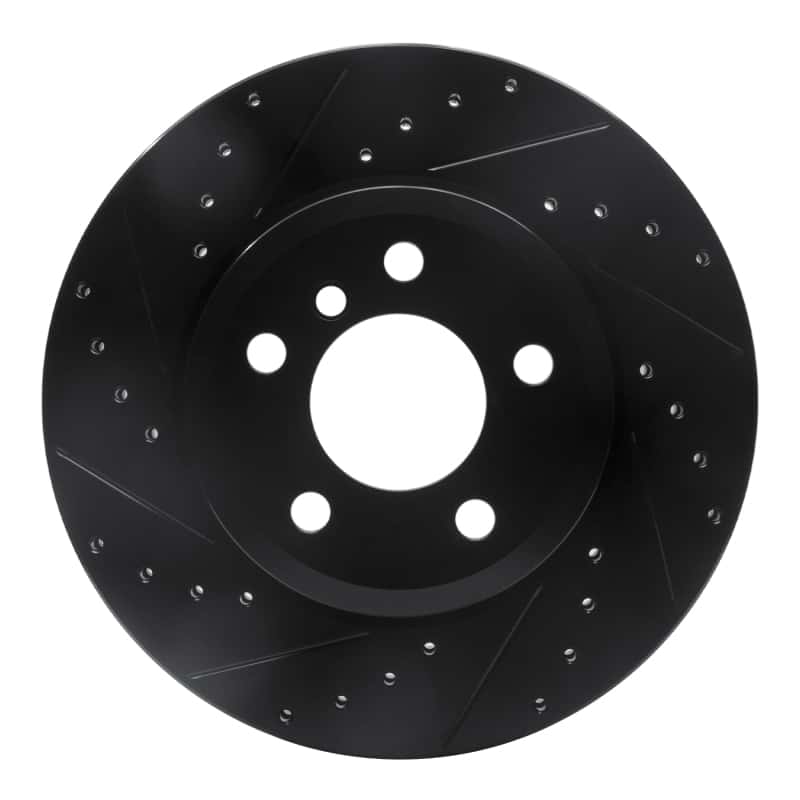 R1 Concepts — R1 04-10 BMW X3 Front Left Drilled & Slotted Black Brake Rotor
R1 Brake Rotor Drill - view 1