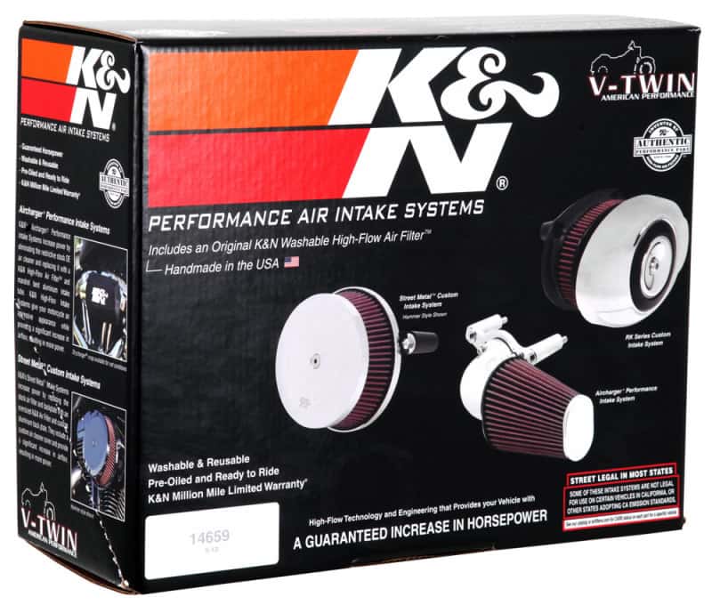 K&N Engineering — K&N FIPK H/D Touring Models 2017 Chrome Performance Air Intake System
Performance Air Inta
Air Intake System - view 5