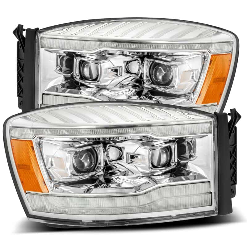 AlphaRex — AlphaRex 06-08 Dodge Ram 1500HD LUXX LED Projector Headlights Plank Style Chrome w/Seq Signal/DRL
Projector Headlights - view 2