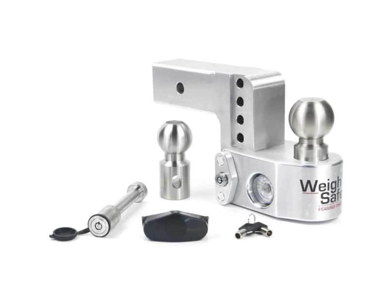 Weigh Safe — Weigh Safe 4in Drop Hitch w/Built-in Scale & 2.5in Shank (10K/18.5K GTWR) w/WS05 - Aluminum - view 1