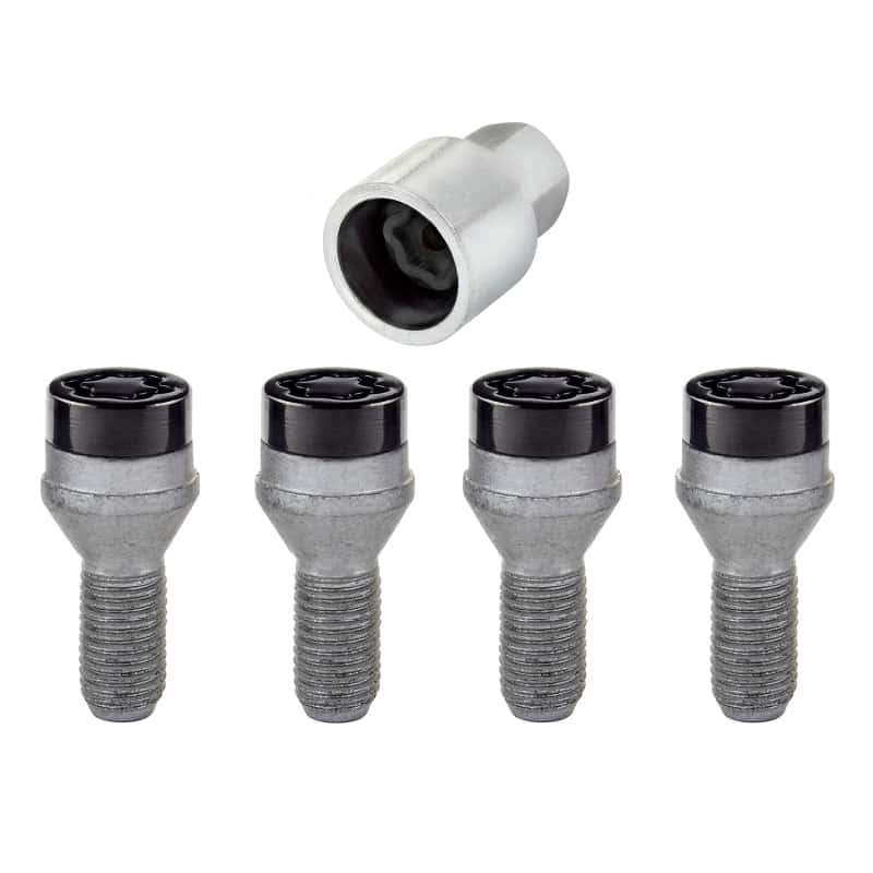 McGard — McGard Wheel Lock Bolt Set - 4pk. (Cone Seat) M12X1.25 / 17mm Hex / 22.0mm Shank Length - Black - view 1