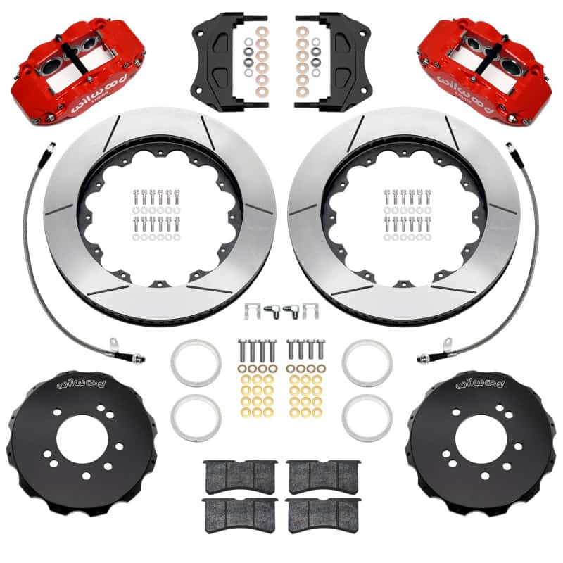 Wilwood — Wilwood 89-98 Nissan 240SX/89-94 Skyline/90-96 300ZX Superlite 6R Front BBK w/ 14in D/S Rotors - Red - view 2