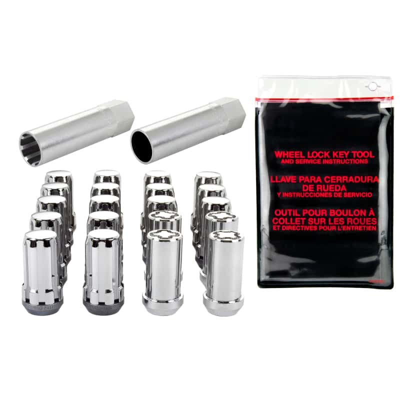 McGard — McGard SplineDrive Tuner 5 Lug Install Kit w/Locks & Tool (Cone) M14X1.5 / 1in. Hex - Chrome - view 5