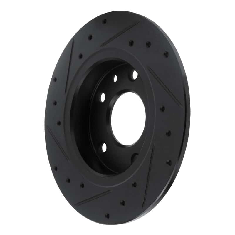 R1 Concepts — R1 14-25 Mazda 3 Rear Right Drilled & Slotted Black Brake Rotor
R1 Brake Rotor Drill - view 4