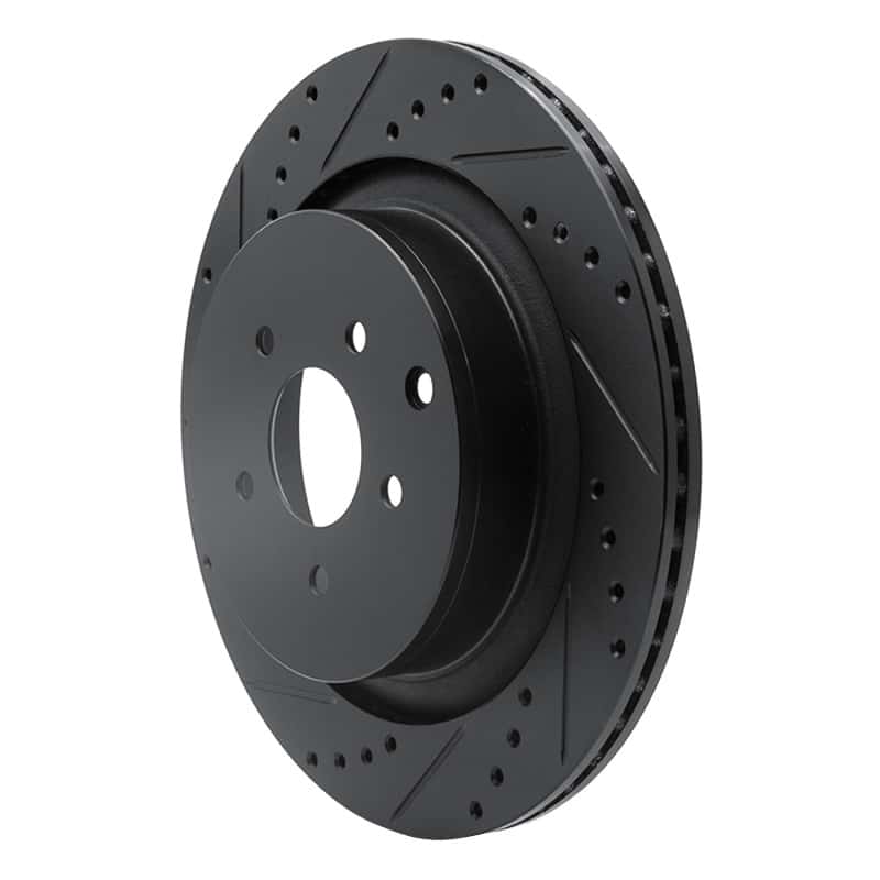 R1 Concepts — R1 09-24 Infiniti Q70L Rear Left Drilled & Slotted Black Brake Rotor
R1 Brake Rotor Drill - view 2