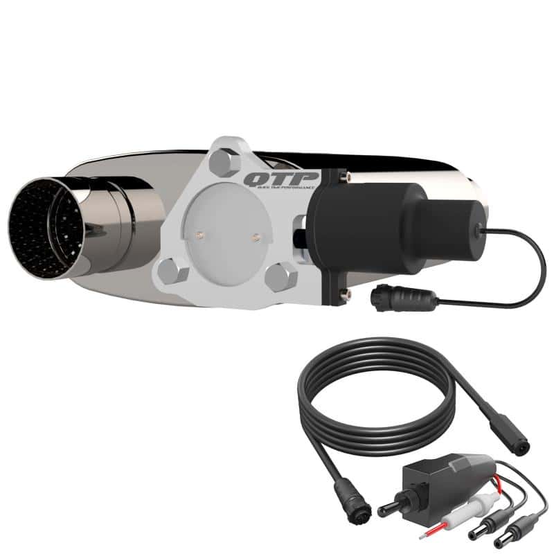QTP — QTP 3in Weld-On 304SS Reverse Screamer Muffler w/Bolt-On QTEC Electric Cutout - view 3