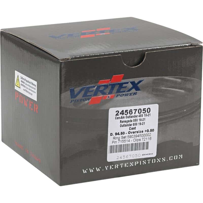 Vertex Pistons — Vertex Piston 17-21 Can-Am Outlander 450 4x4 450cc +0.50mm Oversized Cast Replica Piston Kit - view 5