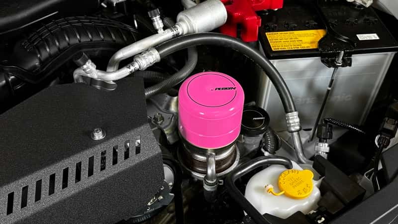 Perrin Performance — PERRIN 15-25 Subaru WRX & 13-26 BRZ/FR-S/86/GR86 Oil Filter Cover - Hyper Pink - view 3
