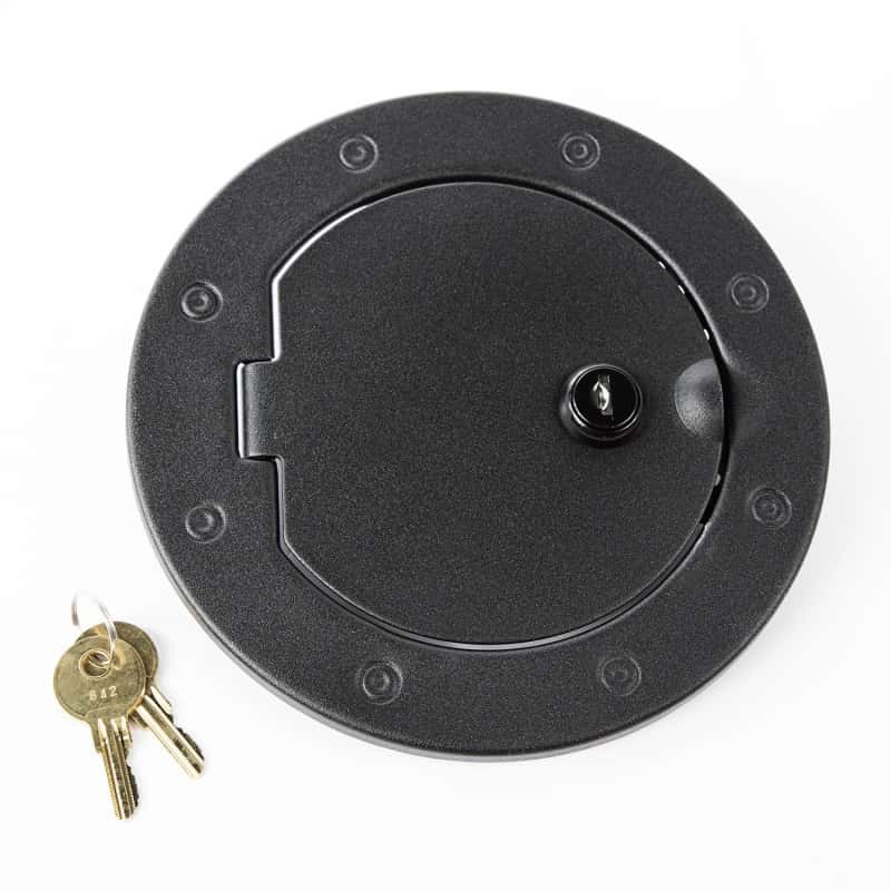 Rugged Ridge — Rugged Ridge 07-18 Jeep Wrangler JK Textured Black Locking Gas Cap Door
FuelFillerDoorCvr
OFFROAD_EXTERIOR - view 1