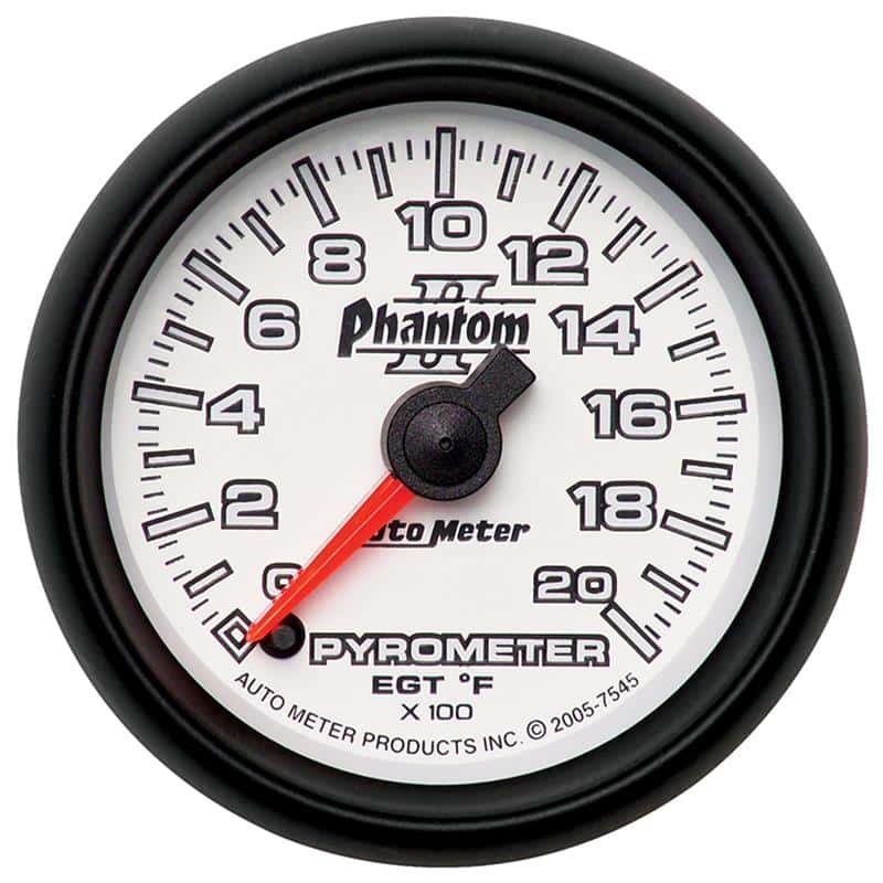 AutoMeter — Autometer Phantom II 52.4mm Full Sweep Electronic 0-2000 Def F EGT/Pyrometer Gauge
2-1/16" PYROMETER KI - view 2