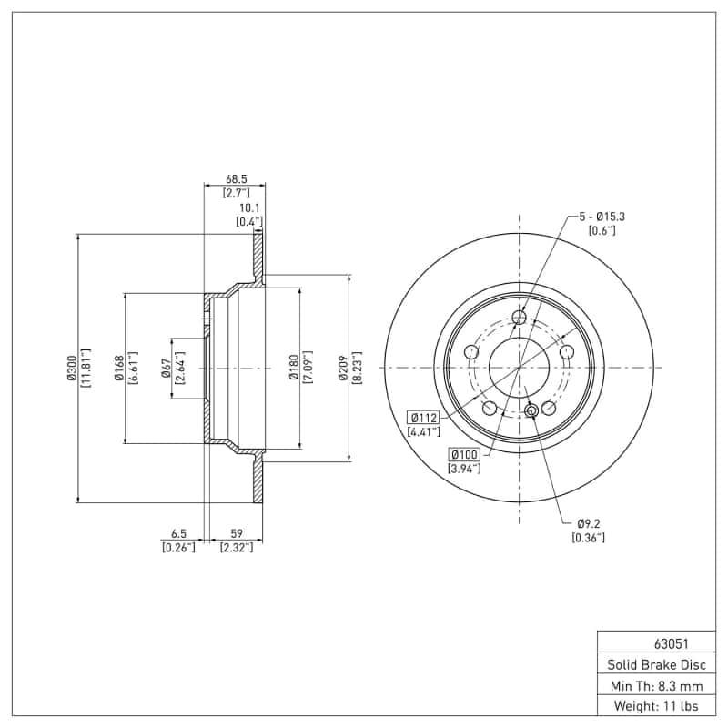 DFC — DFC 03-16 Mercedes-Benz E350 Rear GeoSPEC Coated Rotor
DFC Brake Rotor - view 6