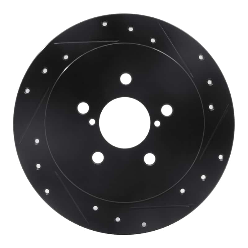 R1 Concepts — R1 05-09 Subaru Legacy Rear Right Drilled & Slotted Black Brake Rotor
R1 Brake Rotor Drill - view 1