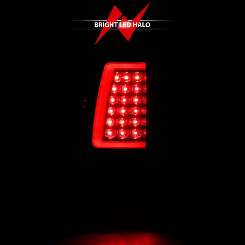 ANZO — ANZO 2003-2006 Chevy Silverado 1500 LED Taillights Plank Style Black w/Smoke Lens - view 5