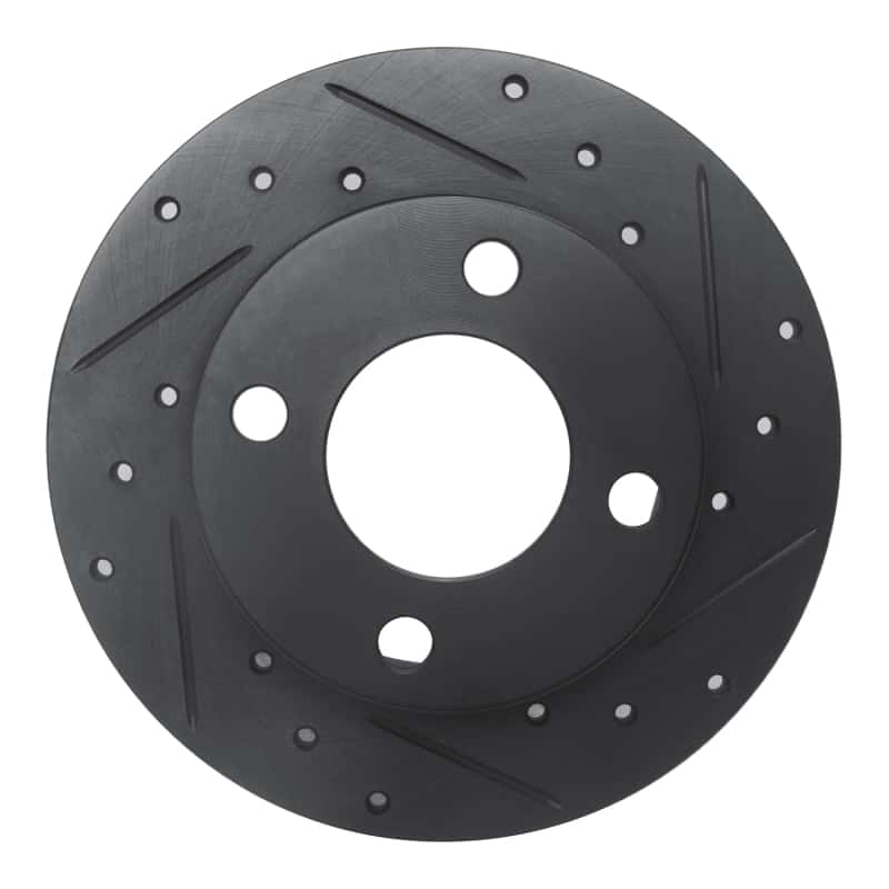 R1 Concepts — R1 82-98 Audi 5000 Rear Right Drilled & Slotted Black Brake Rotor
R1 Brake Rotor Drill - view 1