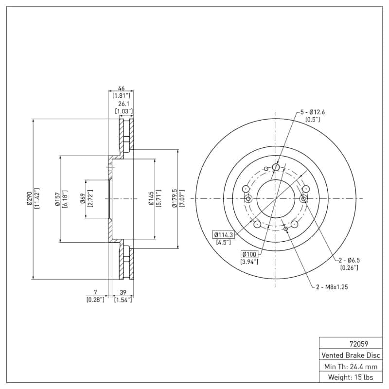 DFC — DFC 04-11 Mitsubishi Grandis (Mexico) Front GeoSPEC Coated Rotor
DFC Brake Rotor - view 6