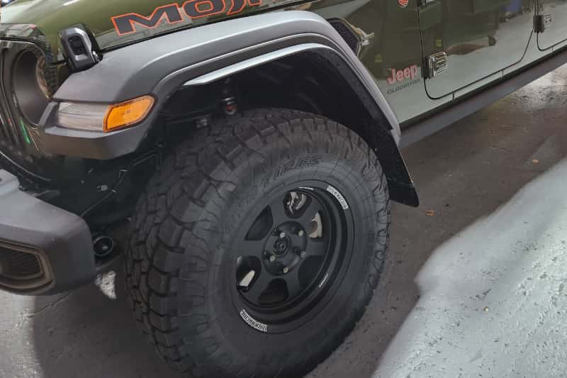 Rally Armor — Rally Armor 19-25 Jeep JT Gladiator (Mojave/Rubicon) Black Mud Flap w/Army Green Logo
Mud Flap - view 12