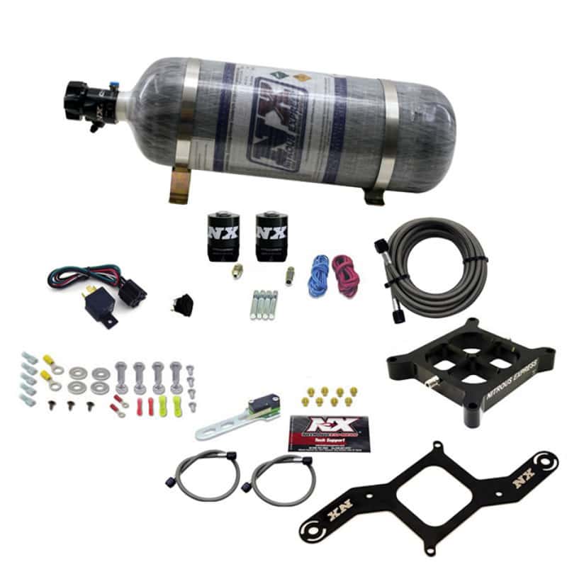 Nitrous Express — Nitrous Express 4150 Single Entry Billet Crossbar Nitrous Plate Kit (50-300HP) w/Composite Bottle
Injection System Kit
N2OSys - view 3
