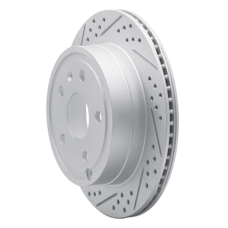 R1 Concepts — R1 10-17 Chevrolet Equinox Rear Left Drilled & Slotted Geo-Carbon Rotor - view 2