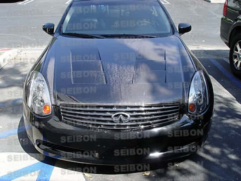 Seibon — Seibon 03-07 Infiniti G35 Coupe TS Carbon Fiber Hood - view 11
