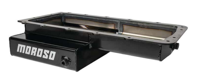 Moroso — Moroso Ford 5.0 Coyote/Cobra (w/Rear Sump) Road Race Baffled Wet Sump 9.5qt 4.5in Steel Oil Pan - view 2