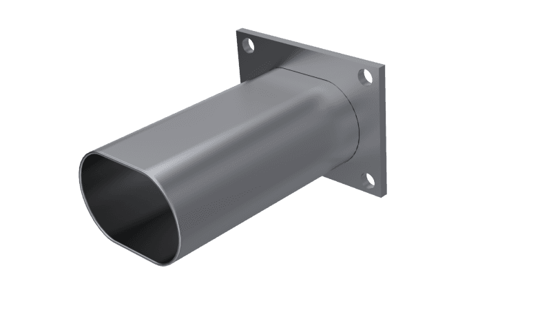 QTP — QTP 3in Weld-On QTEC Low Profile Conncetion Oval Tube Kit - view 3