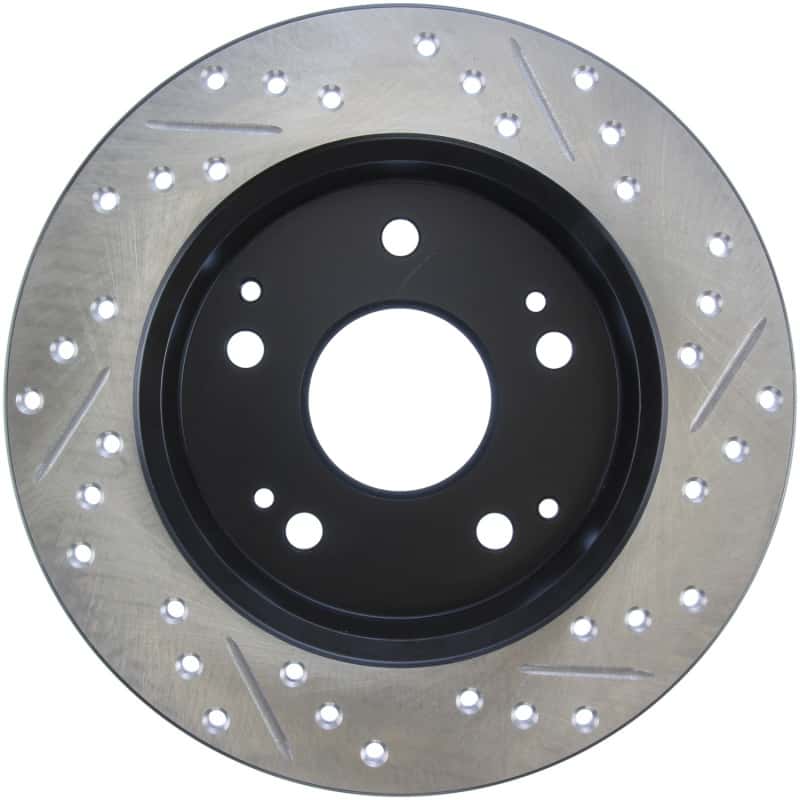 Stoptech — StopTech 02-06 Acura RSX Incl. Type S / 97-01 Integra Type R Slotted & Drilled Right Rear Rotor
Slot/Drill Rotor - view 2