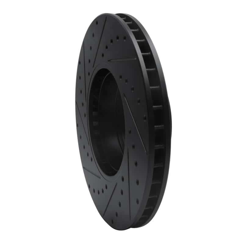 R1 Concepts — R1 00-03 BMW 530I Front Right Drilled & Slotted Black Brake Rotor
R1 Brake Rotor Drill - view 4
