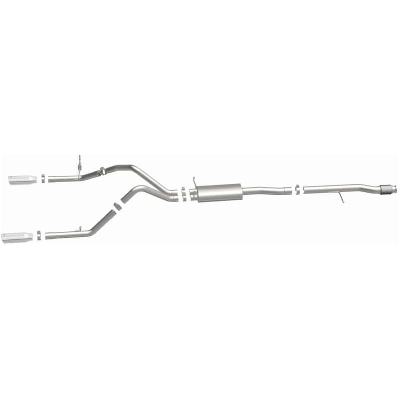 Magnaflow — Magnaflow 14 Chevy Silverado V8 5.3L CC/EC Cab Dual Split Rear Exit Stainless Cat Back Perf Exhaust
Cat-Back - view 5
