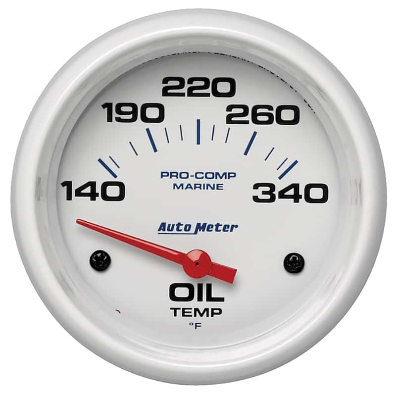 AutoMeter — Autometer Marine White Air-Core Electric Oil Temperature Gauge 2-5/8in 140-300 Deg F
GA 2.6" OT 300 E MW - view 1