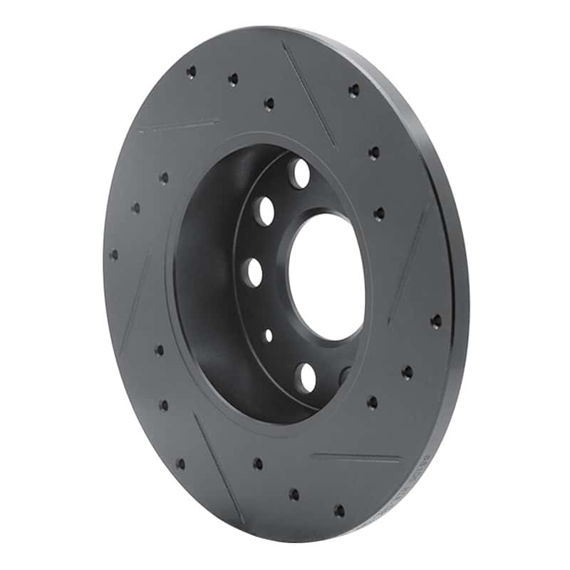 R1 Concepts — R1 05-13 Audi A3 Rear Left Drilled & Slotted Black Brake Rotor
R1 Brake Rotor Drill - view 4