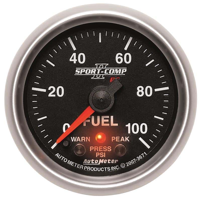 AutoMeter — Autometer Sport-Comp II 52mm 0-100 PSI Fuel Pressure Gauge
2-1/16" FUEL PRESS 0 - view 2