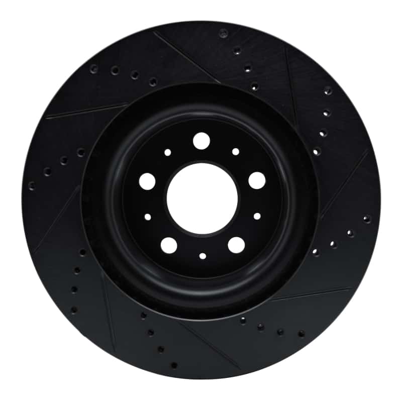 R1 Concepts — R1 17-25 Tesla Model 3 Front Left Drilled & Slotted Black Brake Rotor
R1 Brake Rotor Drill - view 5