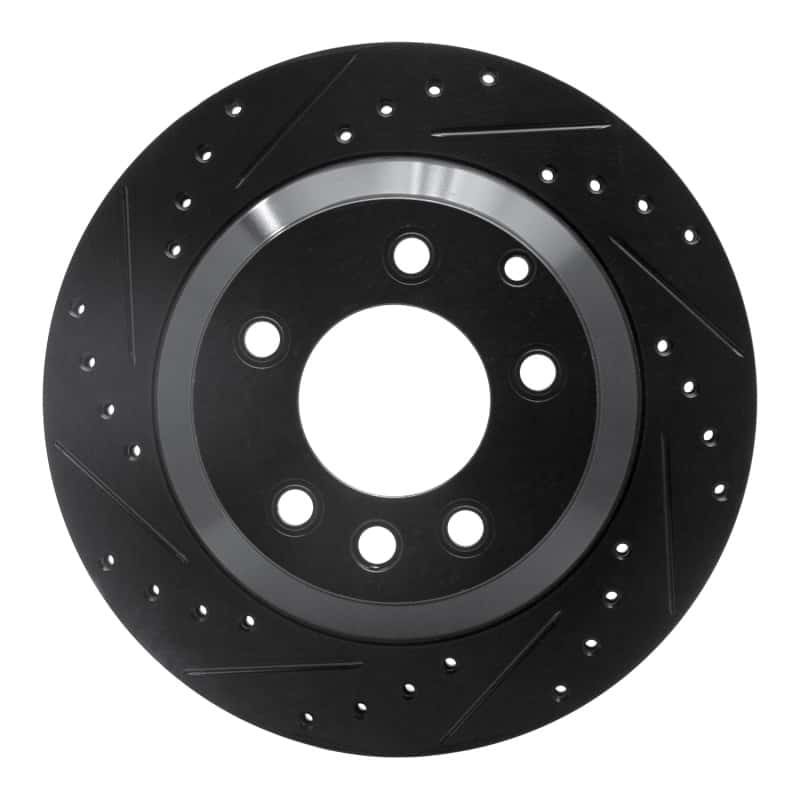 R1 Concepts — R1 03-18 Audi Q7 Rear Left Drilled & Slotted Black Brake Rotor
R1 Brake Rotor Drill - view 1