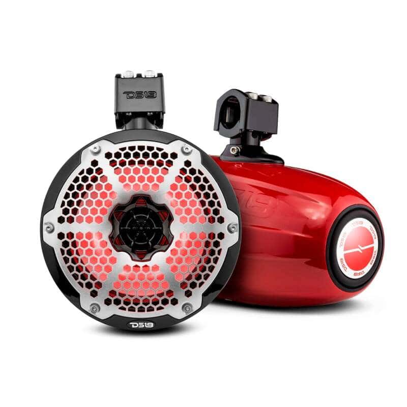 DS18 — DS18 Marine And Powersports Towers 8in 1in Driver 180 Watts RMS RGB LED Lights Black - view 14