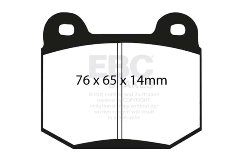EBC — EBC 99-03 Mitsubishi Lancer Evolution 2.0 Turbo Bluestuff Rear Brake Pads
Disc Brake Pad - view 4