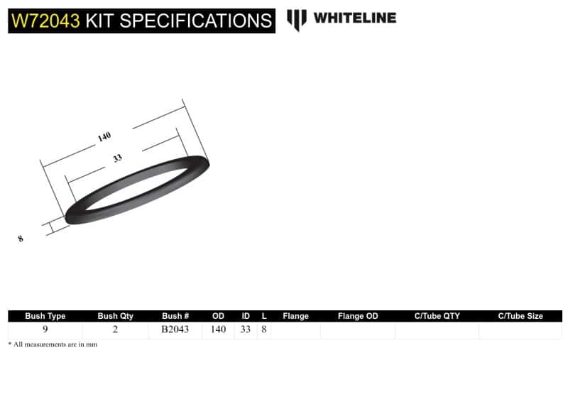 Whiteline — Whiteline Plus 4/91-5/01 BMW 3 Series Rear Spring Pad Bushing - 12mm Height Increase
Bushing Kit - view 5