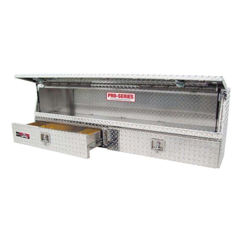Westin — Westin/Brute Contractor TopSider 90in w/ Drawers & Doors - Aluminum
ToolBxTrkBedSideRail - view 1