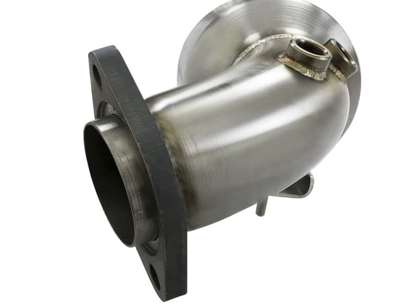 aFe — aFe Twisted Steel 3in. 304 SS Catted Series Downpipe 16-18 Ford Focus RS I4-2.3L (t)
Stainless Downpipe - view 5