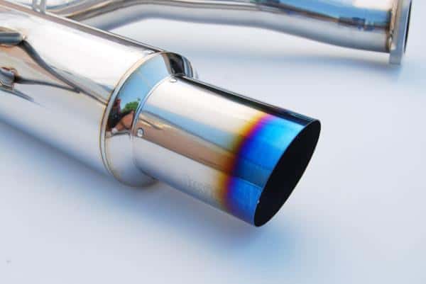Invidia — Invidia 08-09 WRX Sedan 76mm (101mm tip) RACING Titanium Tip Cat-back Exhaust - view 2