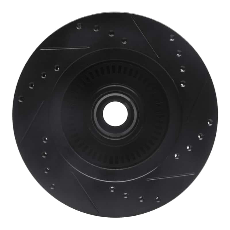 R1 Concepts — R1 87-92 Lincoln Mark VII Front Left Drilled & Slotted Black Brake Rotor
R1 Brake Rotor Drill - view 5