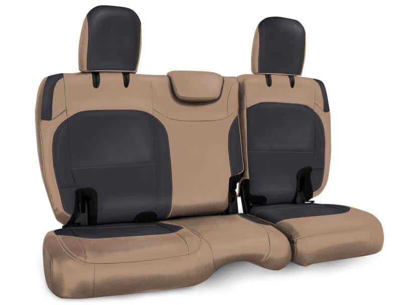 PRP Seats — PRP 2018+ Jeep Wrangler JLU/4 door Rear Bench Cover with Cloth Interior - Black/Tan
Seat Covers - view 2