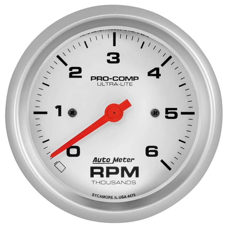 AutoMeter — AutoMeter Ultra-Lite 3-3/8in. 0-6K RPM In-Dash Tachometer Gauge
3-3/8" TACH, 6,000 R - view 2