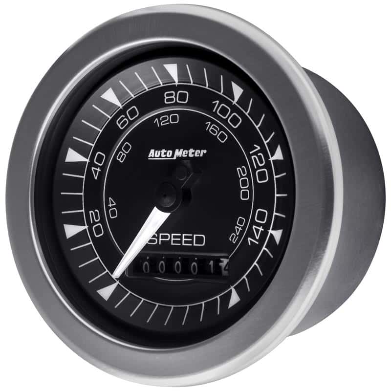 AutoMeter — Autometer Chrono 3-3/8in 160MPH Electric Programmable Speedometer Gauge
3.4" SPD 160MPH E CH - view 5