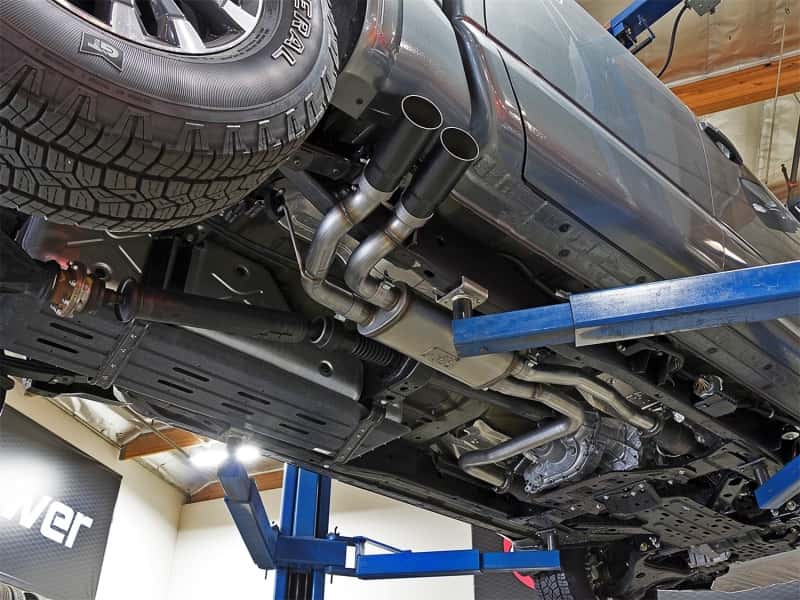 aFe — aFe POWER Rebel Series 2-1/2in 409 SS Cat Back Exhaust w/ Black Tips 16-17 Nissan Titan V8 5.6L
Cat-Back Exhaust - view 8