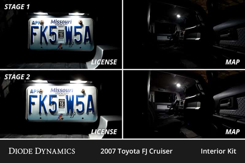 Diode Dynamics — Diode Dynamics 07-14 Toyota FJ Cruiser Interior LED Kit Cool White Stage 2 - view 4